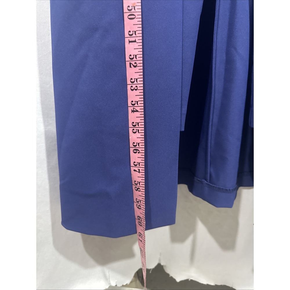NEW $328 Kay Unger [ 12‎ ] Demi Walk Thru Jumpsuit in Cobalt Blue #J2072 - Picture 7 of 16